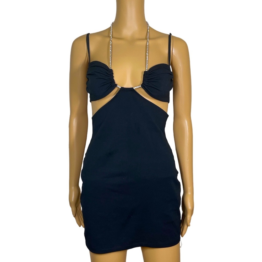 Zara scrappy cut out mini dress size S